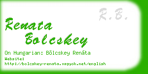renata bolcskey business card